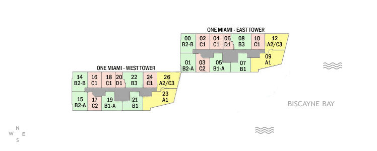 One Miami West Tower Apt #4004 floor plan
