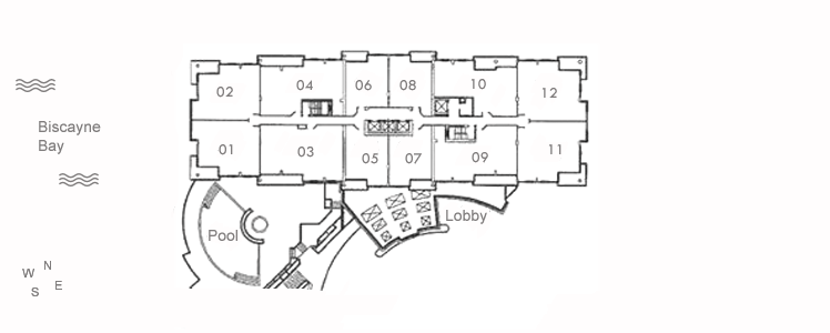Courts Brickell Key Apt #1503 floor plan